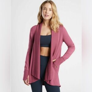Athleta Women's Berry Open Front Cardigan